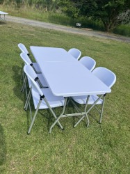 6 ft table with 6 chairs