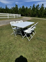 6 ft table with 6 chairs