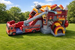 Firefighter Bounce House Slide Combo (Wet or Dry)